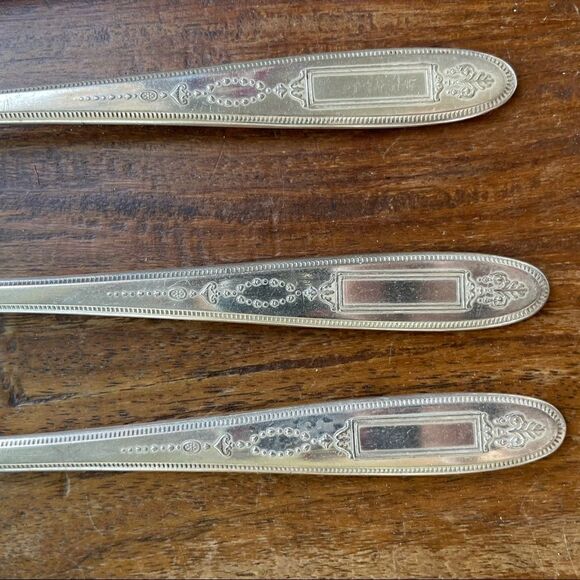 Antique 1921 Oneida Community Plate Grosvenor Grille Forks Set of 6 No Monogram - Picture 3 of 11